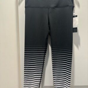 Mono B Black and White Striped Leggings